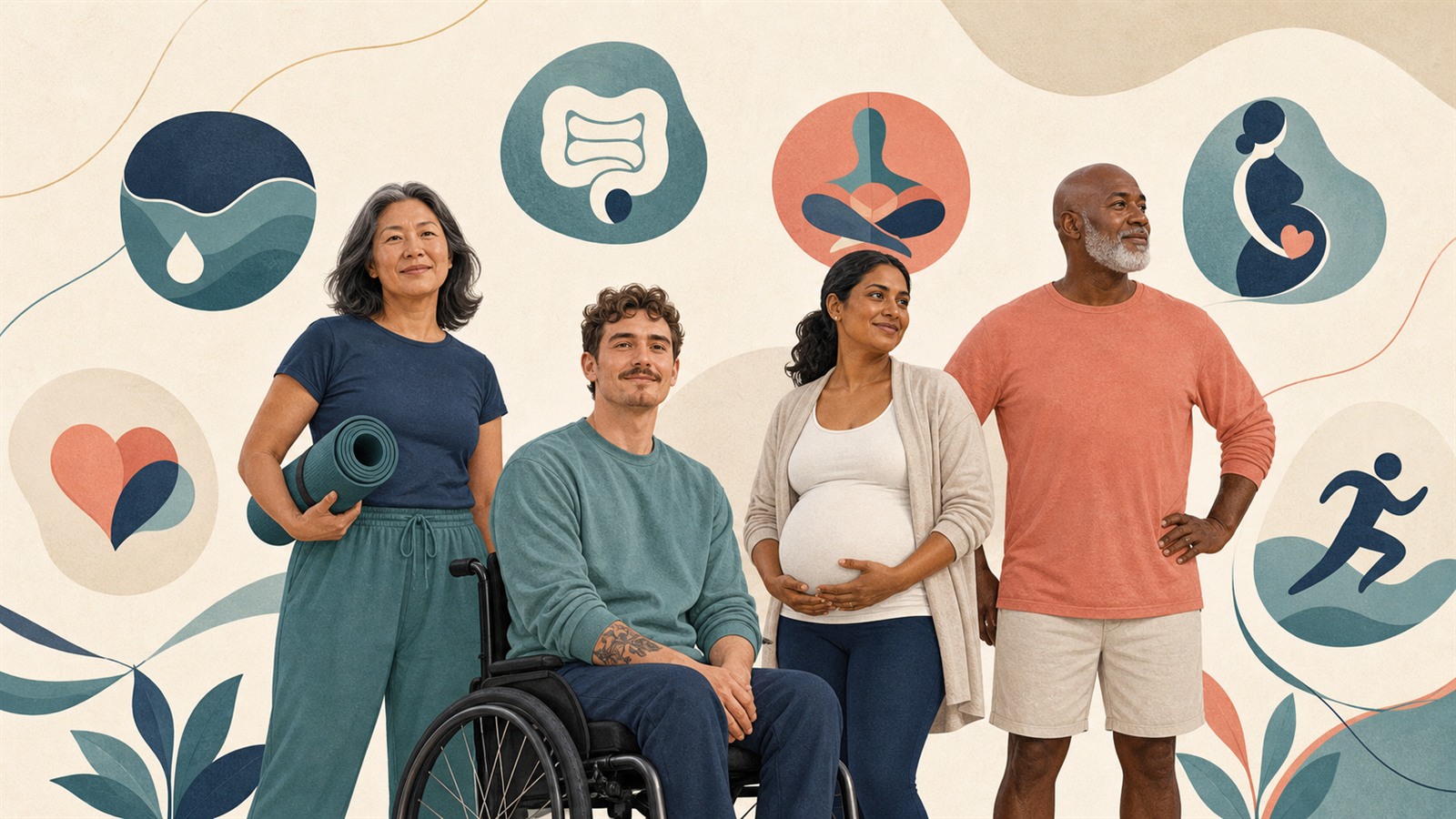 People seek pelvic health care for different symptoms and at different life stages.
